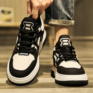 High-top Men’s Sports Skate Shoes Thick Soles Breathable Lightweight Walking Shoes