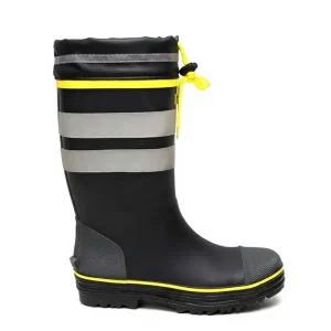 High-tube Men’s Rubber Rain Boots Cotton Steel Toe Reflective Mouth Protection Industrial Mining Use Wear-Resistant Non-Slip