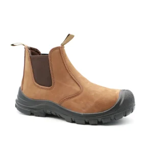 Hiking Nubuck Leather Safety Shoes Boots Steel Toe Cap Anti slip Puncture proof Industry Use Mesh Lining Unisex