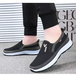 Hongyan Men’s Shoes Fall New Cloth Shoes Soft Sole Comfortable Casual Single Shoes