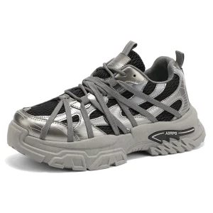 Hot Fashion Non slip Women Casual Walking Shoes Lace up Cushion Breathable Men’s Lightweight Running Shoe