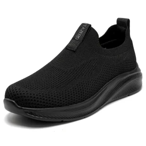 In Stock Spring Summer Men’s Fashion Fly Knit Loafers Walking Shoes Light Breathable Casual Sneakers