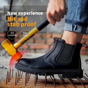 Indestructible Safety Work Boots Steel Toe Puncture-Proof Non-Slip Winter Factory Tactical Boots for Men and Women