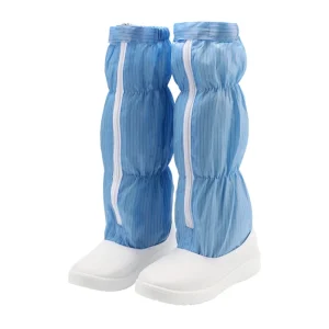 Industrial Antistatic Polyester Fabric Safety Work Shoes High Boots Cleanroom ESD Boots PU Sole ESD Safety Boots