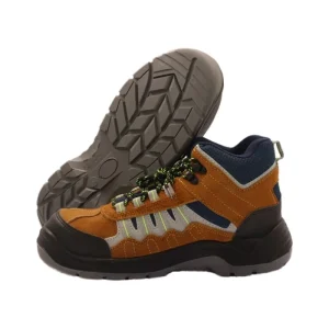 Industrial Unisex Genuine Leather Upper Lace-Up Work Boots Steel Toe Cap Winter Safety Shoes Construction Site PU