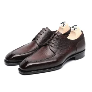 Italian Handmade Men’s Derby Shoes Leather Casual Style Waterproof Lightweight Autumn Weddings