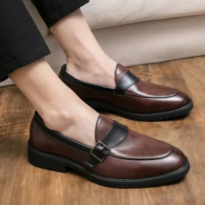 Italian Men’s Dress Shoes Loafers Driving Flat Comfortable Soft Made of Genuine Leather Men Moccasins Formal