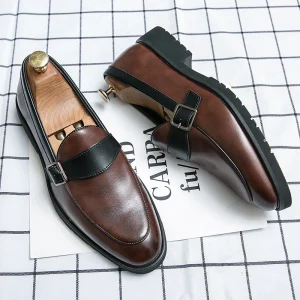 Italian Men’s Dress Shoes Penny Loafers Driving Flat Comfortable Soft Genuine Leather Shoes Oxfords