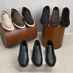 Italian Original S*n*oni Men’s Loafers Lace up Sporty Fashion Trend Genuine Leather Closed Toe Luxury Shoes