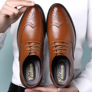 Italian Party Shoes No Tie Lace Cow PU Leather Shoes Oxford Stylish Dress Shoes for Men