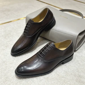 Italian Style Formal Shoes Men Genuine Leather Oxford Shoes for Business Wedding High-end Cocktail Party