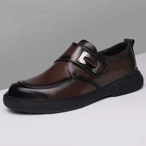 Italian Style Loafers for Men Thick soled Durable Lightweight PU Shoes Casual Formal Shoes