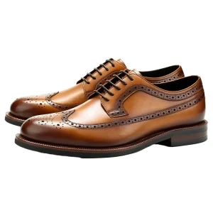 Italian Style Men’s Designer Oxford Derby Shoes Stylish Genuine Cow Leather Formal Flat Toe Business Dress Work Summer Wear