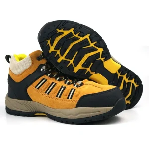 JIANKUN High Ankle Desert Tactical Safety Shoes Anti Impact Puncture Resistance Outdoor Cow Leather Suede Unisex with PU Outsole
