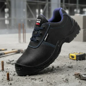JIANKUN Leather Upper Anti-Smashing Anti-Puncture Waterproof Insulation Anti-Static Men’s Steel Toe Industrial Safety Shoes