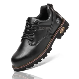 JIANKUN Men’s Customized Nubuck Leather Waterproof Sneakers High Quality Anti Smash Steel Toe Safety Shoes Light Weight Winter