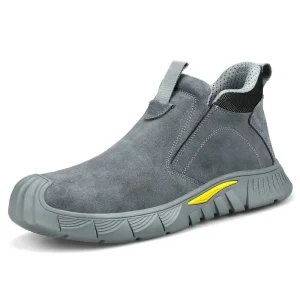JIANKUN Men’s Safety Boots Anti Smash and Anti Puncture Workshop Work Anti Scalding Steel Toe Safety Shoes for Men