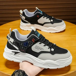 JY Large Size Breathable Mesh for Men’s Sports Casual Running Shoes Cross-Border Autumn Sports Height Increasing
