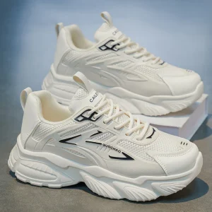 JY Men’s Shoes Breathable New Other Trendy Versatile Platform Sneakers Air Mesh Casual Running Walking Sneakers for Men