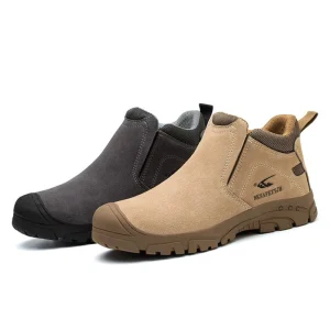 Khaki 6KV Insulation Safety Boot Leather Men Safety Shoe Electric Hazard Composite Toe Industrial Men’s Work Shoes