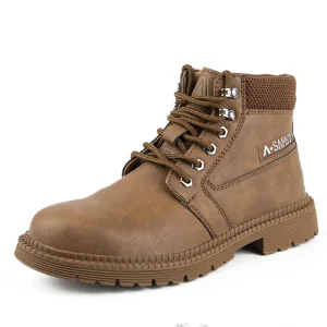 Khaki Anti-oil Safety Boot Steel Toe Men’s Safety Shoes Waterproof Non-slip Puncture-Proof Security Shoes for Work