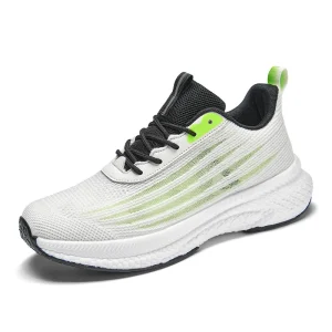 Knit Upper Anti Slip Lightweight Mens Breathable Cushioning Shock Running Jogging Gym Tennis Shoes Sneakers For Man