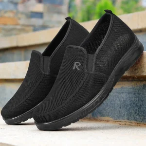 Knitted Upper Men’s Breathable Walking Style Shoes Summer Walking Shoes Casual Shoes for Men