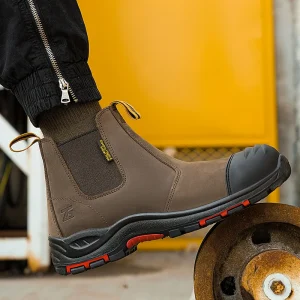 L603-4 Men’s Composite Toe Chelsea Boots Metal Free Work Safety Shoes Anti-smash Anti-puncture Anti Scalding Welder Shoes