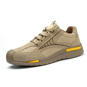 Labor Insurance Factory Use Men’s Suede Upper Breathable Anti-smashing Puncture Resistant Safety Shoes for Summer Autumn Winter