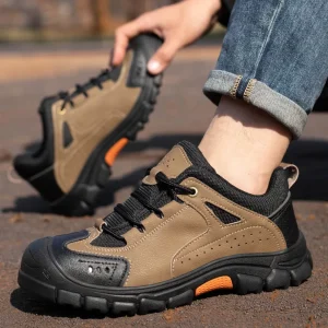 Labor Protection Shoes for Men Suitable for All Seasons Anti Slip Wear resistant Anti Smashing and Anti Piercing Work Shoes