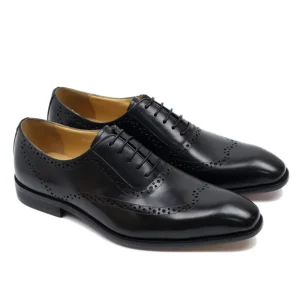 Lace-Up Oxford Men Genuine Leather Shoes Casual Business Dress Shoes for Wedding Party Office Autumn Fashion Hard-Wearing