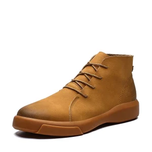 Large Size Anti-Slip Waterproof Oxfords Genuine Leather Boots For Men