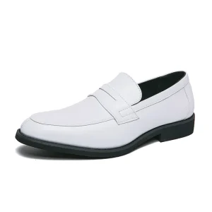 Large Size Black And White Matching Color Men Dress Shoes Men’s Slip on Loafers British Business Casual