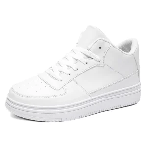 Large Size Classic High Cut Men’s Casual Height Increase Running White Sports Taller Lace-up Sneakers Student Skateboard Shoes