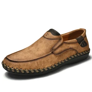 Large Size Handmade Breathable Light Weight Slip-On Casual Men’s Shoes for Spring Summer Autumn