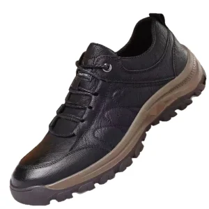 Large Size Hiking Shoes Men’s Casual Shoes Non slip Household Wear resistant Leather Hiking Shoes