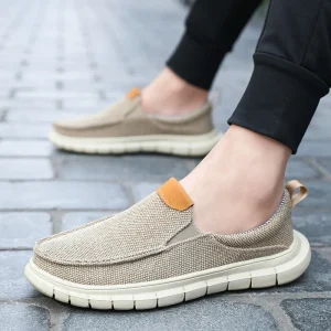 Large Size Men’s Canvas Shoes Lightweight Breathable Fashion Comfortable EVA Midsole PVC Outsole Espadrilles All Seasons