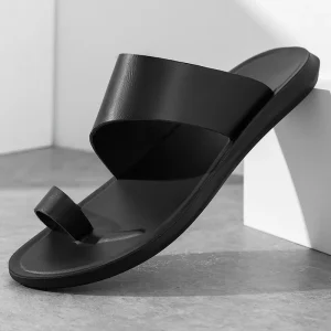 Large Size Men’s Classic Casual Arabic Buckle Strap Slip On Open Toe Barefoot Solid Soft Comfort Breathable Anti Odor Evergreen