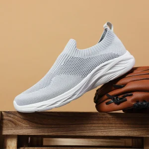 Large Size Men’s Fashion Running Shoes Breathable Mesh Upper Lightweight EVA Sole Soft Spring Summer Style