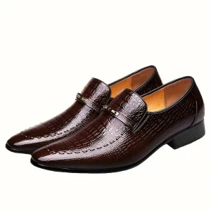 Large Size Men’s Genuine Leather Comfort Formal Lace Up Embossed Dress Shoes & Oxfords for Weddings & Career