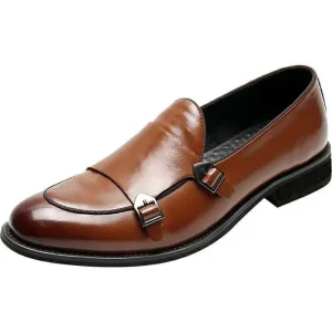 Large Size Retro Men’s Shoes Fashion Walking Business Pointed Leather Shoes Wedding Soft Bottom Comfortable Breathable