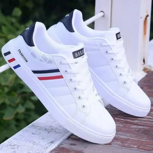 Large Size Trendy Sneakers Men’s Fashion Sports Casual Walking Style White Skateboard Casual Shoes for Men