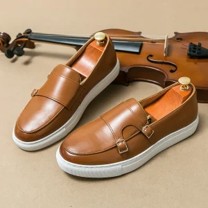 Latest Design Flat Outdoor Casual Dress Shoes Plus-size Retro Fashion Breathable Men’s Slip-on Loafers