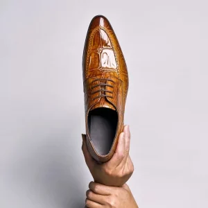 Latest Designs British Style Men’s Oxford Lace-Up Durable Non-Slip Genuine Leather Dress Shoes Men’s Leather