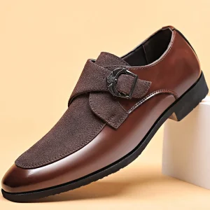 Leather 38 49 Artificial PU EVA Rubber Black Pointed Toe Men’s Oxford Dress Shoes Office Career Lightweight Embroidered