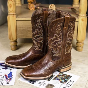 Leather Cowboy Boots for Men Customized Men’s Cowboy Boots Mexico Design