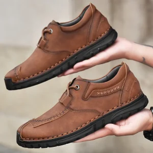 Leather Men’s Comfortable Casual Genuine Leather Shoes for Men