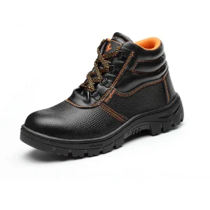 Leather Pu Steel Toe and Steel Plate Insert Shoes for Men Safety Protective Working Shoes Boots