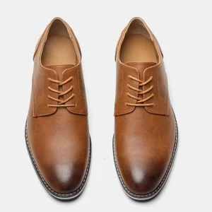 Leather Shoes Men’s Casual Walking Style Breathable Comfortable Mesh Color Matching