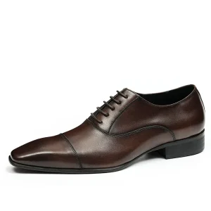 Leather Shoes for Men Business Formal Wear British Casual Style Versatile and Trendy Retro Style Oxford Shoes